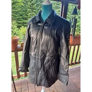 MENS PELLE STUDIO THINSULATE INSULATION SIZE Medium LEATHER BLACK JACKET WILSONS